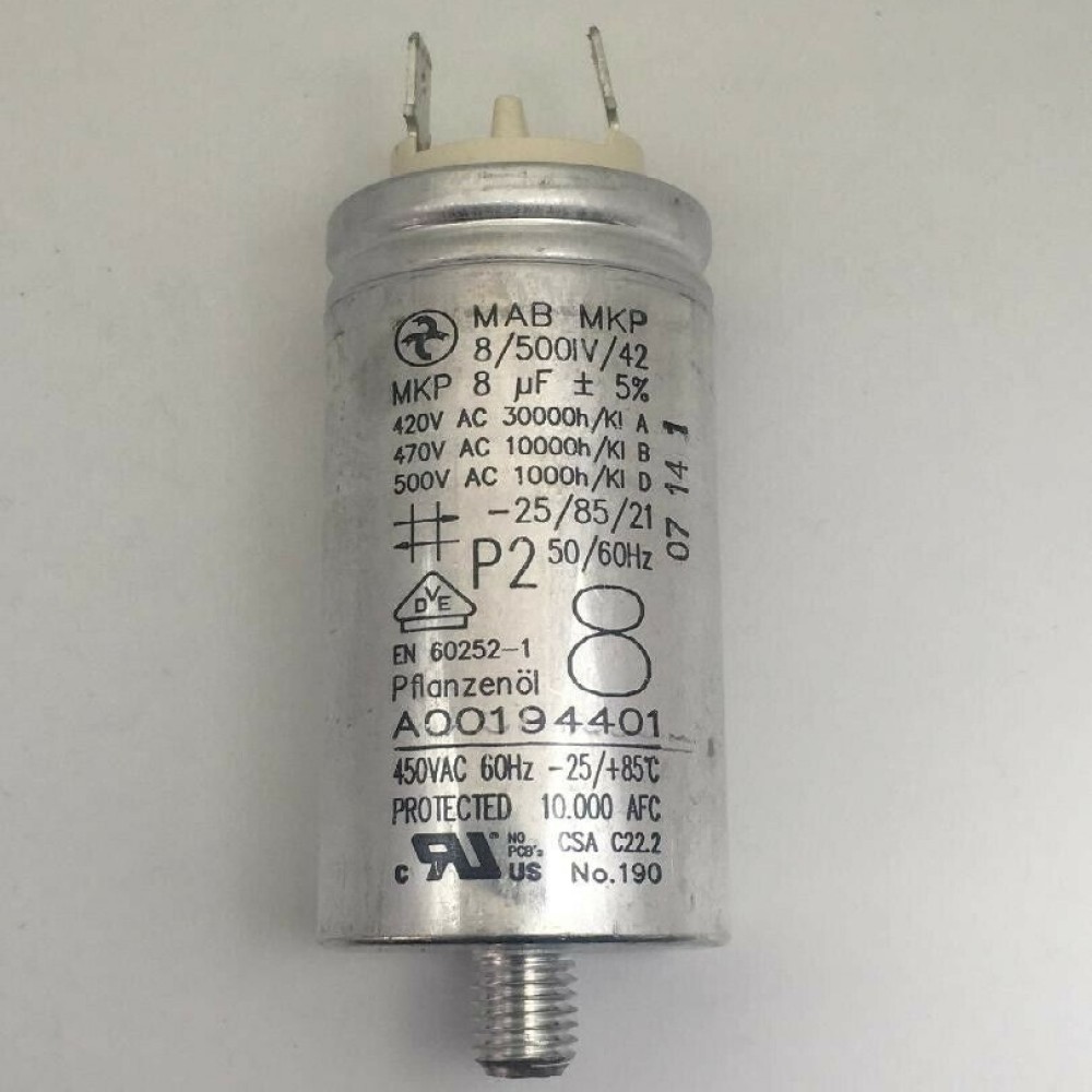 A00194401 Frigidaire Dishwasher Motor Capacitor 8uF A00194401R