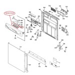 WD31X10143 Frigidaire Dishwasher Door Handle Latch 165D6598