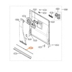 MDQ64476402 LG Dishwasher Door Panel Lower Gasket Holder Frame 4511785