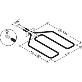 WB44X173 GE Oven Range Heating Element Oven Broil WB44X0173