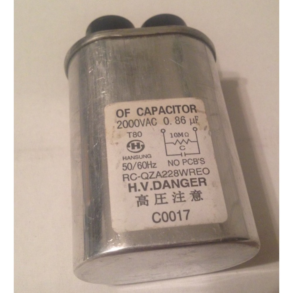 RC-QZA228WRE0 Sharp Microwave High Voltage HV Capacitor 0.86uF RC-QZA228