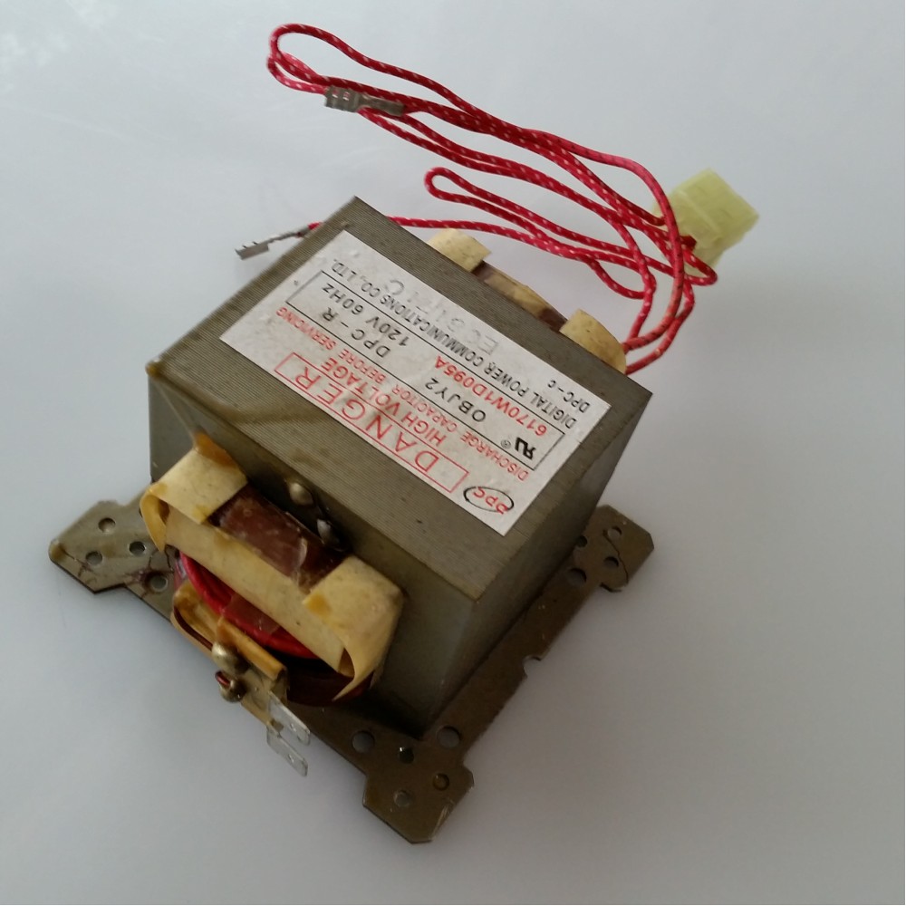 6170W1D095A LG Microwave Transformer High Voltage OBJY2-DPC-R