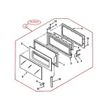 4359417 KitchenAid Microwave Door Complete Assembly 4358559