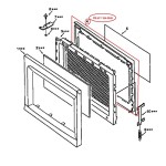 617-124-0948 Kenmore/Sears Microwave Door Back Choke 6171240948
