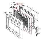 617-205-7163 Kenmore/Sears Microwave Door Frame 6172057163