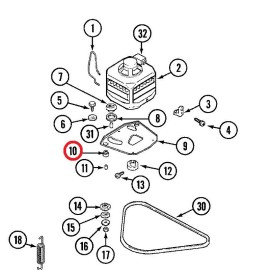 WP35-3646 Admiral Washer Drive Motor Mounting Plate Outter Bushing Isolator 35-3646