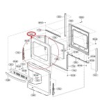 MCK61943601 LG Oven Range Door Inner Cover 1599285