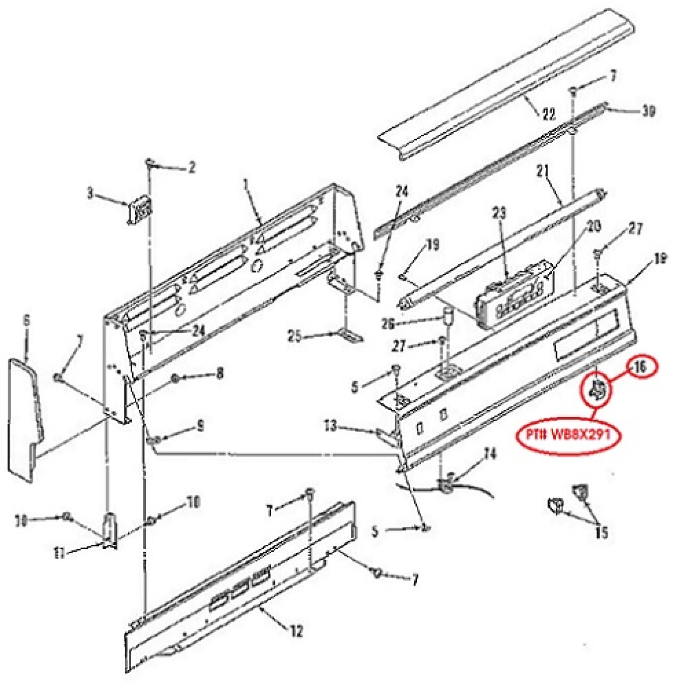 WB8X291 GE Oven Range Light Lamp Holder 334173