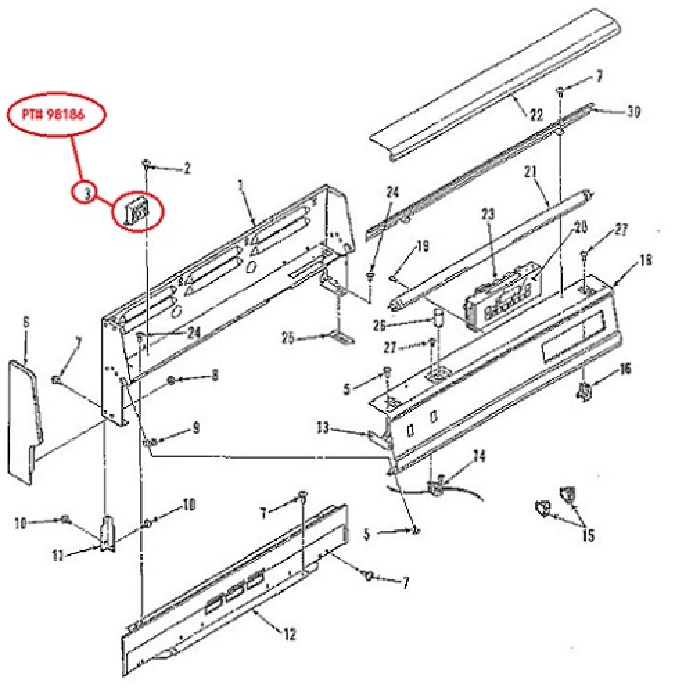 98186 Kenmore Oven Range Light Lamp Ballast 98186