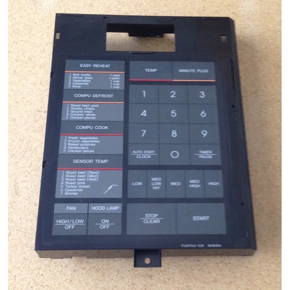 DUNTKA334WRK0 Sharp Microwave Control Panel Membrane Assembly R1420-R1420B-R1421