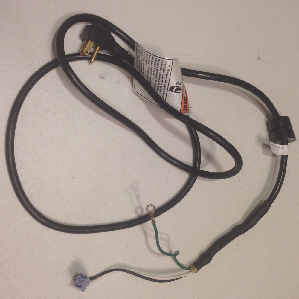 W10435307 Whirlpool Washer Power Cord Assembly 170646