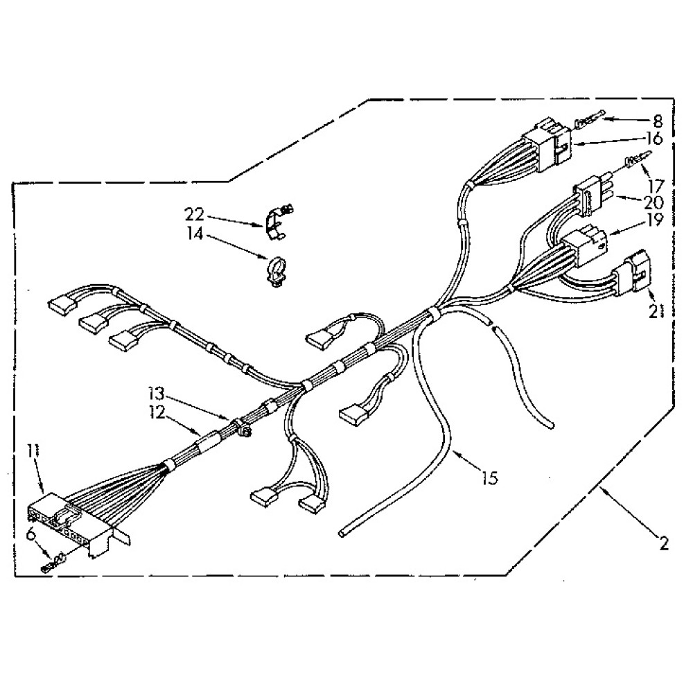 3349728 Kenmore Washer Wiring Harness Assembly 519766