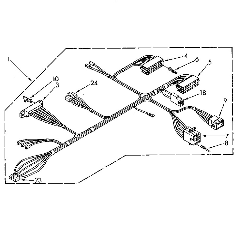 3349757 Kenmore Washer Wiring Harness Assembly 519780